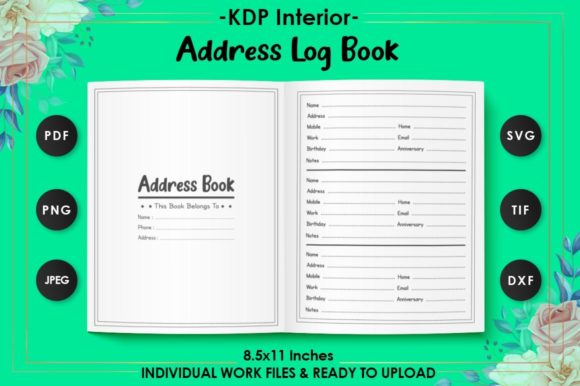 Address Log Book for KDP Interior Design