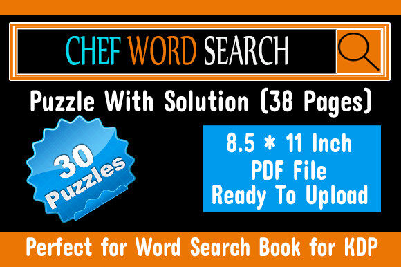 Discover the Fun and Versatility of Chef Word Search Puzzle KDP Interior