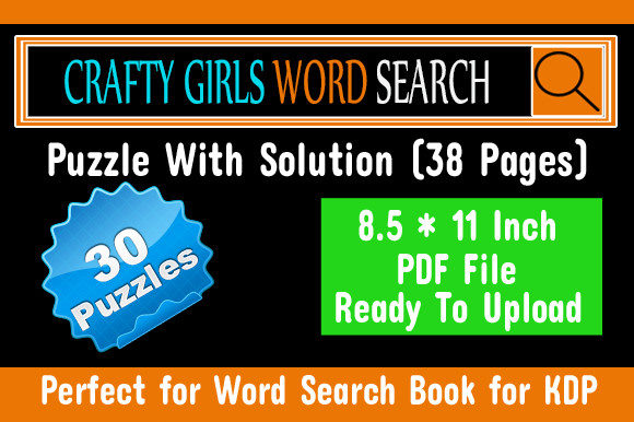 Discover the Joy of Crafty Girls Word Search Puzzle for KDP