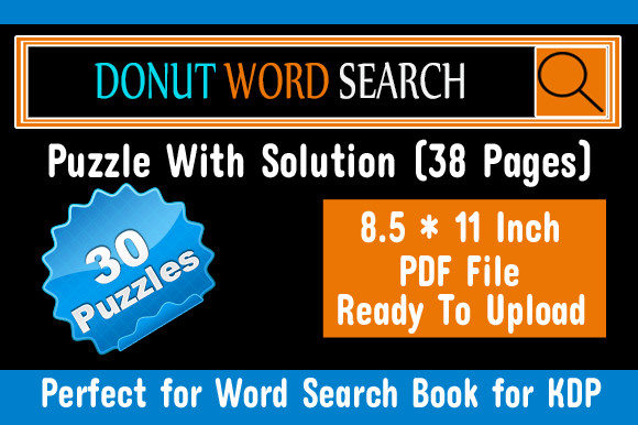 Donut Word Search Puzzle for KDP: A Fun and Engaging Activity Book