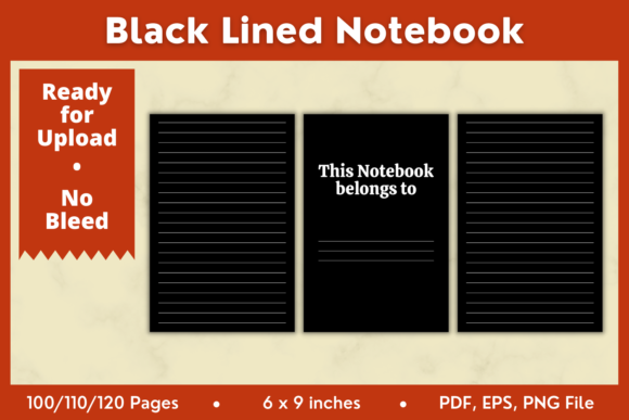Exploring the Versatility of a Black Lined Notebook KDP Interior 6x9in for Your Creative Projects