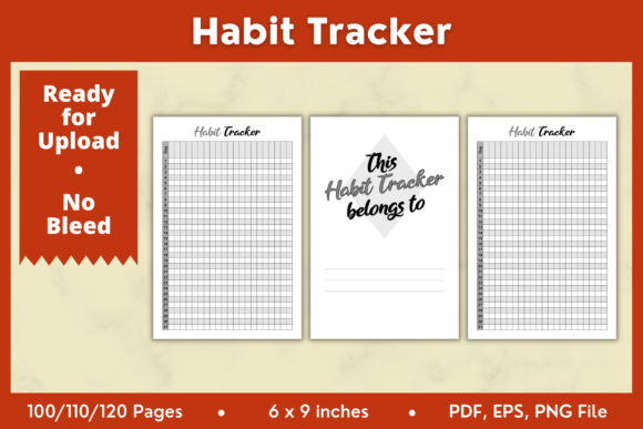 Habit Tracker KDP Interior for 6x9in Books