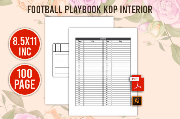 High-Quality Football Playbook KDP Interior