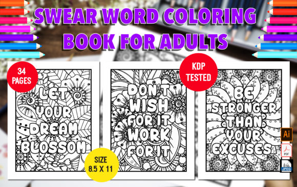 Motivational Quotes Coloring Book for Creative Design