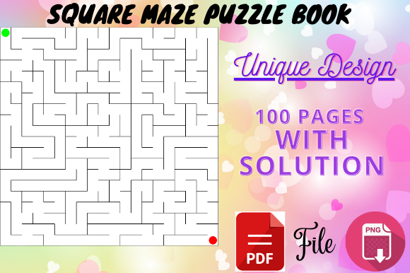 Square Maze Puzzles Book: A Creative Boost for Your Projects