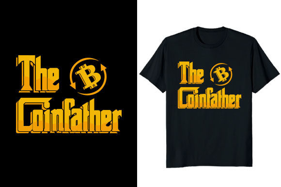 The Coinfather Bitcoin T-shirt Design: A Bold Statement for the Digital Age