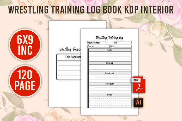 Wrestling Training Log Book KDP Interior